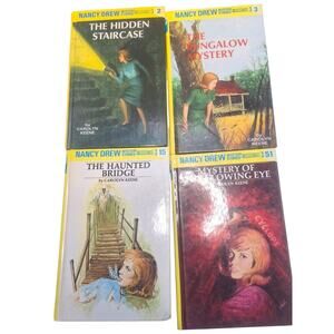 Nancy Drew Mystery Series lot of 4 hardcover books by Carolyn Keene